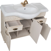 Комплект мебели для ванной Aquanet Тесса 105 207792 Жасмин Золото-4