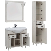 Комплект мебели для ванной Aquanet Тесса 85 207797 Жасмин Серебро-6
