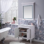 Комплект мебели для ванной Aquanet Селена 90 233126 Белый Серебро-9