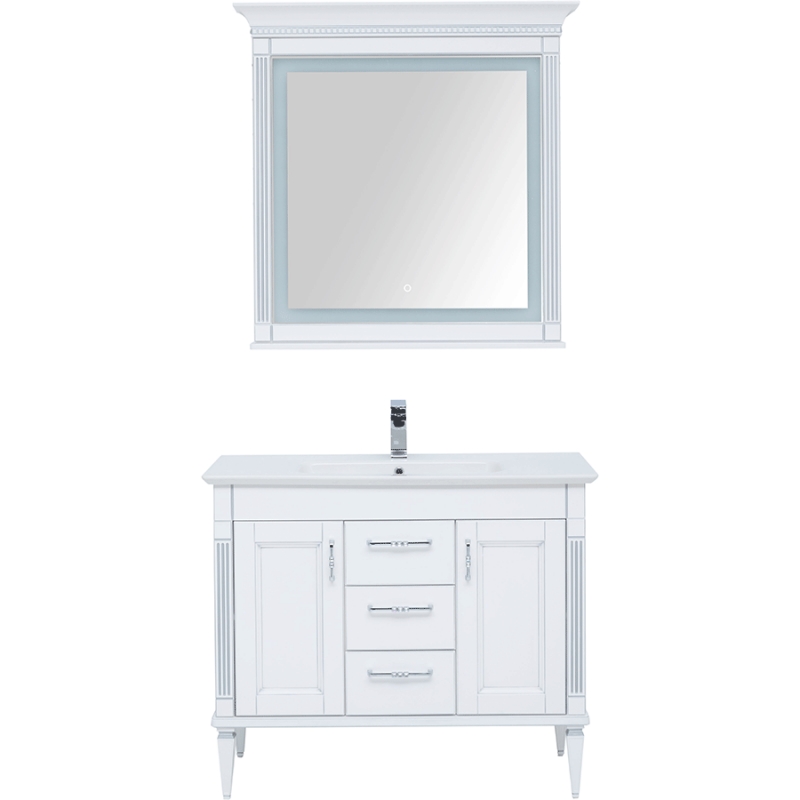 Комплект мебели для ванной Aquanet Селена 105 233129 Белый Серебро