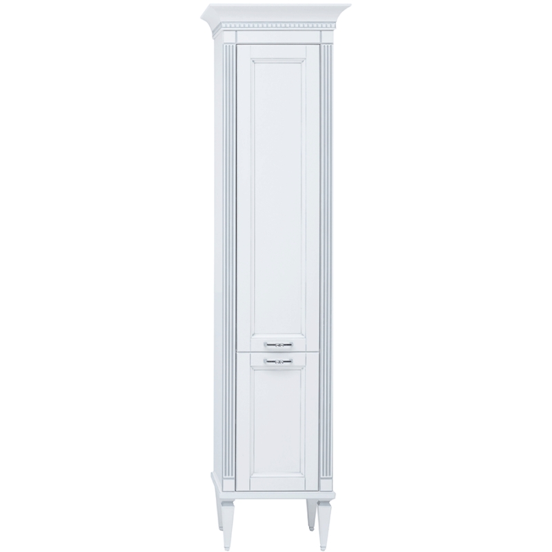 Шкаф пенал Aquanet Селена 40 L 201645 Белый Серебро комплект мебели для ванной aquanet селена 105 233125 белый серебро