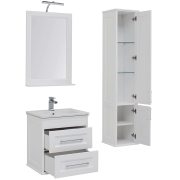 Комплект мебели для ванной Aquanet Бостон 60 210629 подвесной Белый матовый-6