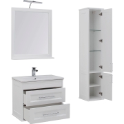 Комплект мебели для ванной Aquanet Бостон 80 210630 подвесной Белый матовый-6