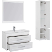 Комплект мебели для ванной Aquanet Бостон 100 210628 подвесной Белый матовый-6