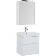 Комплект мебели для ванной Aquanet Бруклин 60 207803 подвесной Белый глянец-5