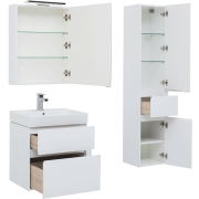 Комплект мебели для ванной Aquanet Бруклин 60 207803 подвесной Белый глянец-6