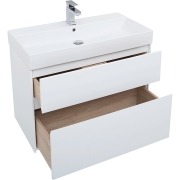 Комплект мебели для ванной Aquanet Бруклин 85 207801 подвесной Белый глянец-4