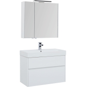 Комплект мебели для ванной Aquanet Бруклин 85 207801 подвесной Белый глянец-5