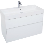 Комплект мебели для ванной Aquanet Бруклин 100 207800 подвесной Белый глянец-1