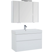 Комплект мебели для ванной Aquanet Бруклин 100 207800 подвесной Белый глянец-5