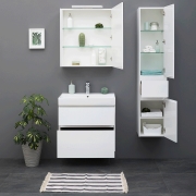 Комплект мебели для ванной Aquanet Бруклин 100 207800 подвесной Белый глянец-9