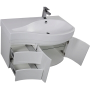 Комплект мебели для ванной Aquanet Сопрано 95 R 169345 Белый-4