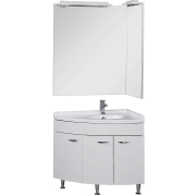 Комплект мебели для ванной Aquanet Корнер 55х80 R 161298 Белый-5