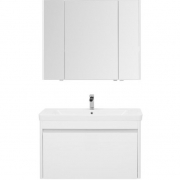 Комплект мебели для ванной Aquanet Вилора 105 203639 подвесной Белый глянец