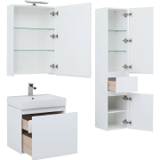 Комплект мебели для ванной Aquanet Йорк 60 203642 подвесной Белый глянец-6