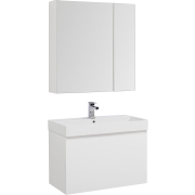Комплект мебели для ванной Aquanet Йорк 85 203644 подвесной Белый глянец-5