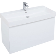 Комплект мебели для ванной Aquanet Йорк 100 203645 подвесной Белый глянец-2
