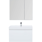 Комплект мебели для ванной Aquanet Йорк 100 203645 подвесной Белый глянец-1