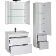 Комплект мебели для ванной Aquanet Эвора 80 184557 подвесной Белый-6