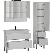 Комплект мебели для ванной Aquanet Виго 100 183668 подвесной Белый-6