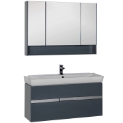 Комплект мебели для ванной Aquanet Виго 120 183670 подвесной Сине-серый-5