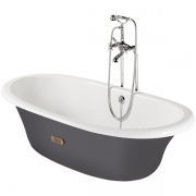 Чугунная ванна Roca Newcast Grey 170x85 233650000 с антискользящим покрытием-2