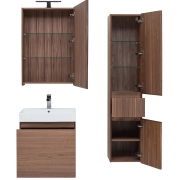Комплект мебели для ванной Aquanet Нью-Йорк 60 211659 подвесной Шпон Орех-6