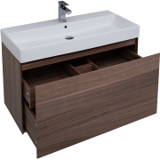 Комплект мебели для ванной Aquanet Нью-Йорк 100 211662 подвесной Шпон Орех-4