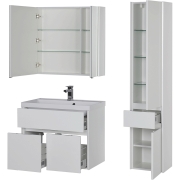Комплект мебели для ванной Aquanet Латина 80 179839 подвесной Белый-5