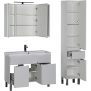 Комплект мебели для ванной Aquanet Латина 100 179841 Белый-6