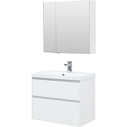 Комплект мебели для ванной Aquanet Гласс 80 240465 подвесной Белый