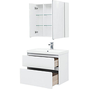 Комплект мебели для ванной Aquanet Гласс 80 240465 подвесной Белый-1