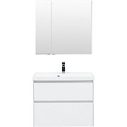 Комплект мебели для ванной Aquanet Гласс 80 240465 подвесной Белый-2