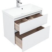 Комплект мебели для ванной Aquanet Гласс 80 240465 подвесной Белый-7