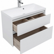 Комплект мебели для ванной Aquanet Гласс 90 240467 подвесной Белый-1