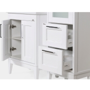 Комплект мебели для ванной ValenHouse Эйвори 60 AVК60Б Белый ручки Хром-5