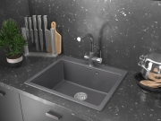 Кухонная мойка Paulmark Kante 60 PM106052-BLM Черный металлик-2