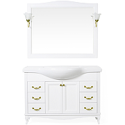 Комплект мебели для ванной ValenHouse Эллина 105 EK105_БЗ Белый ручки Золото