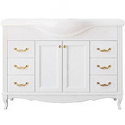 Комплект мебели для ванной ValenHouse Эллина 105 EK105_БЗ Белый ручки Золото-1