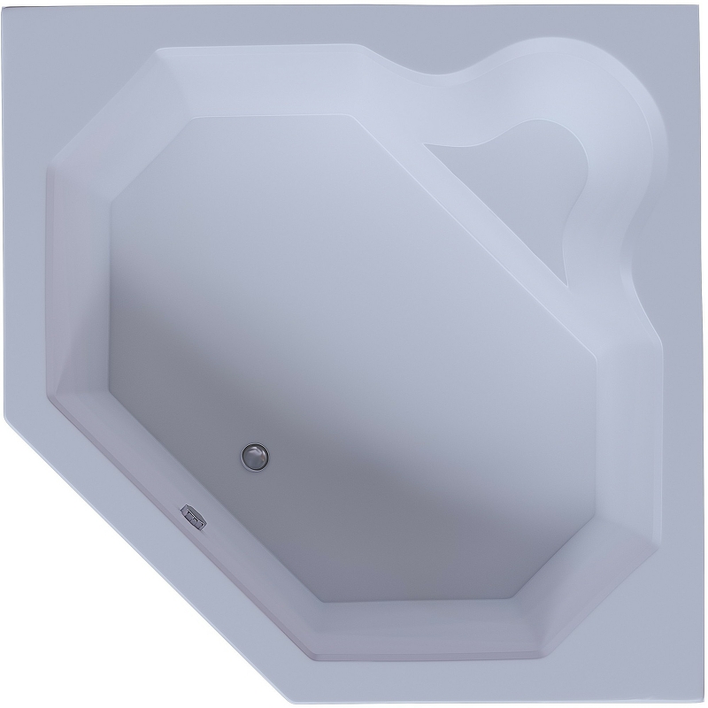 Акриловая ванна Aquatek Лира 148x148 LIR150-0000011 без гидромассажа без панелей с каркасом (вклеенный) со слив-переливом 38487