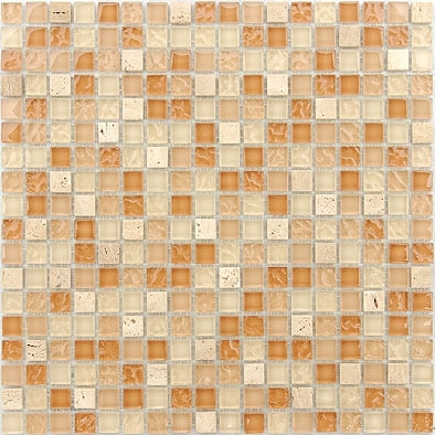 Стеклянная мозаика Caramelle mosaic Naturelle 8 мм Olbia 30,5х30,5 см - фото 1