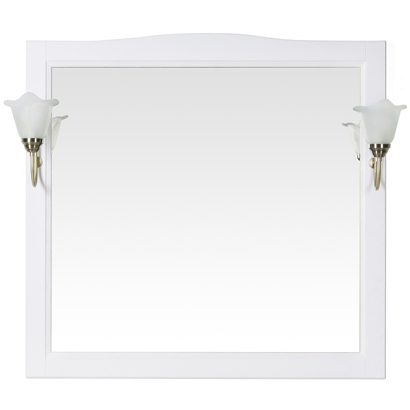 Зеркало ValenHouse Эллина 105 E105_ЗБ Белое с отверстиями под светильники