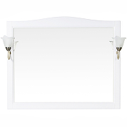Зеркало ValenHouse Эллина 120 E120_ЗБ Белое с отверстиями под светильники