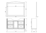 Комплект мебели для ванной ValenHouse Эллина 120 EK120_КБ Кальяри ручки Бронза-7