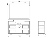 Комплект мебели для ванной ValenHouse Эллина 120 EK120_КБ Кальяри ручки Бронза-8