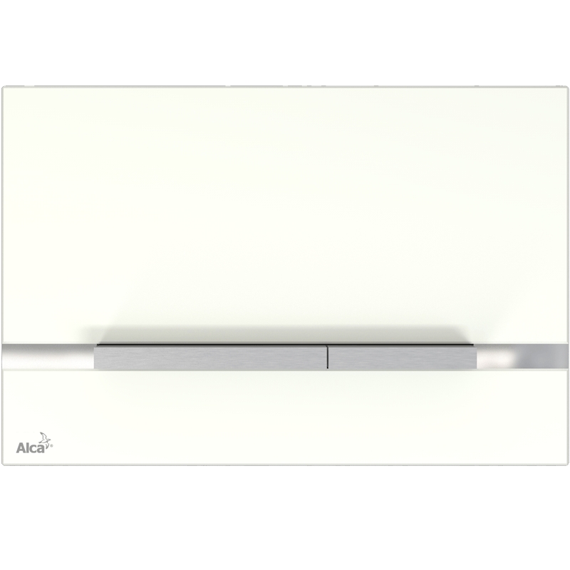 цена Клавиша смыва Alcaplast Flat Stripe Glass STRIPE-GL1200 Белый