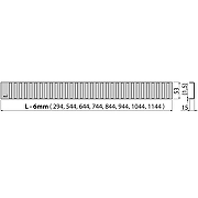 Решетка для лотка Alcaplast LINE-950L Хром глянцевый-1