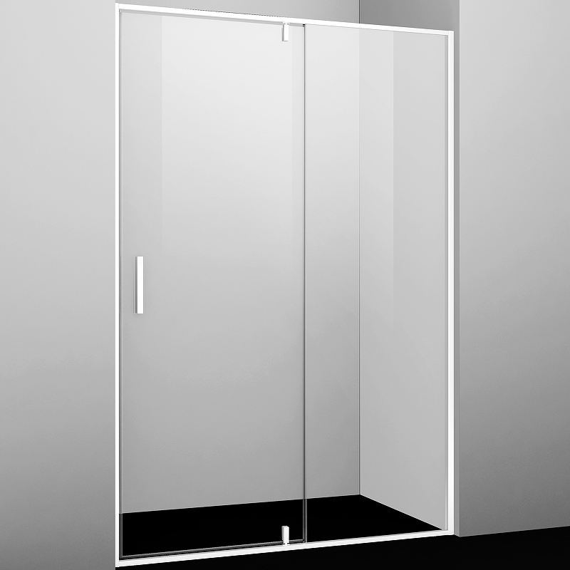 Душевая дверь WasserKRAFT Neime 90 19P04 профиль Белый матовый стекло прозрачное душевая дверь wasserkraft neime 19p04 900x2000 мм прозрачная распашная белый