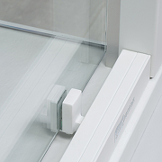 Душевая дверь WasserKRAFT Rhin 100 44S12 профиль Белый стекло прозрачное-3
