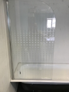 Шторка на ванну Parly F04 130х75 7177 профиль Хром стекло прозрачное-2